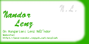 nandor lenz business card